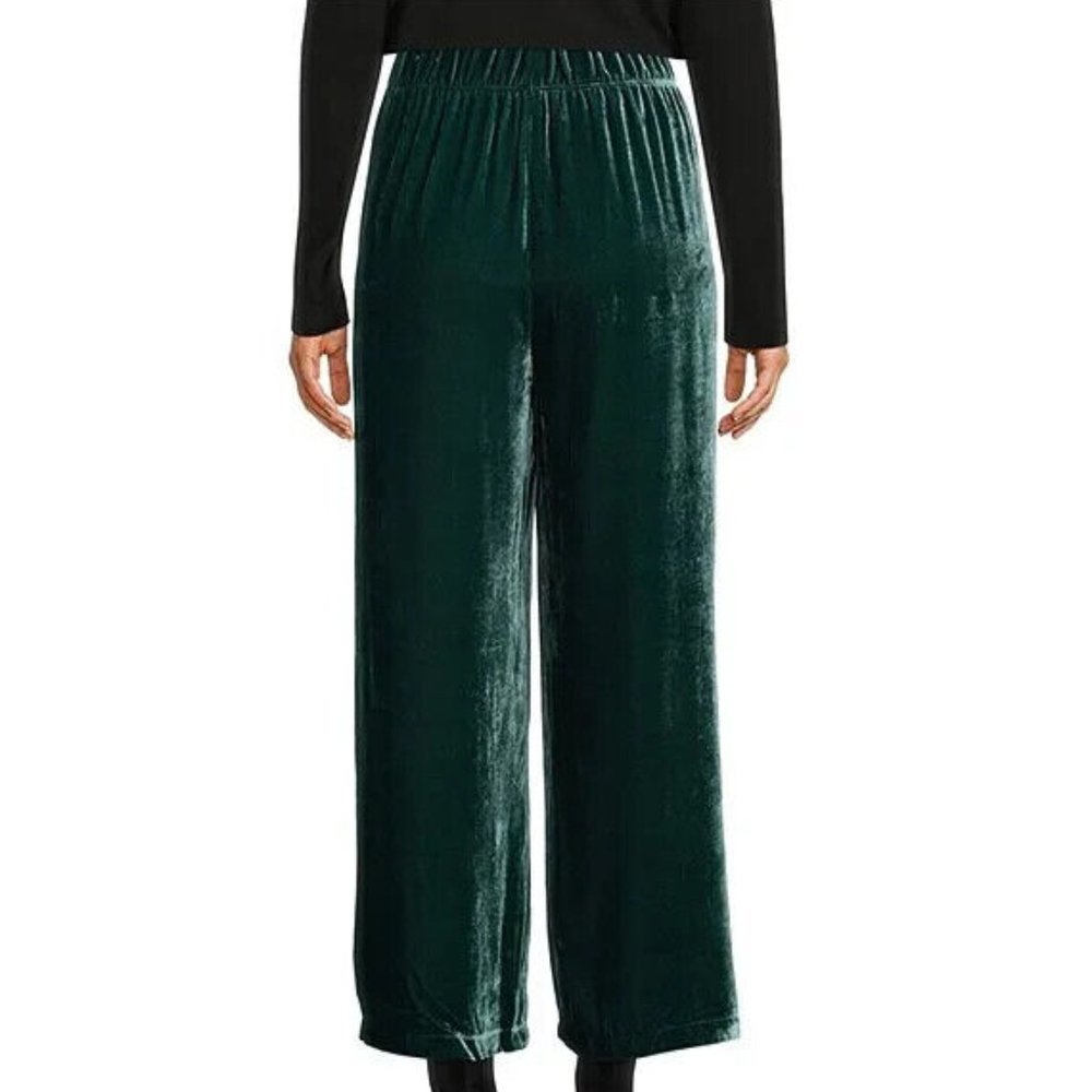 NWT Eileen Fisher Pine Velvet Wide Ankle Pants - Picture 4 of 10